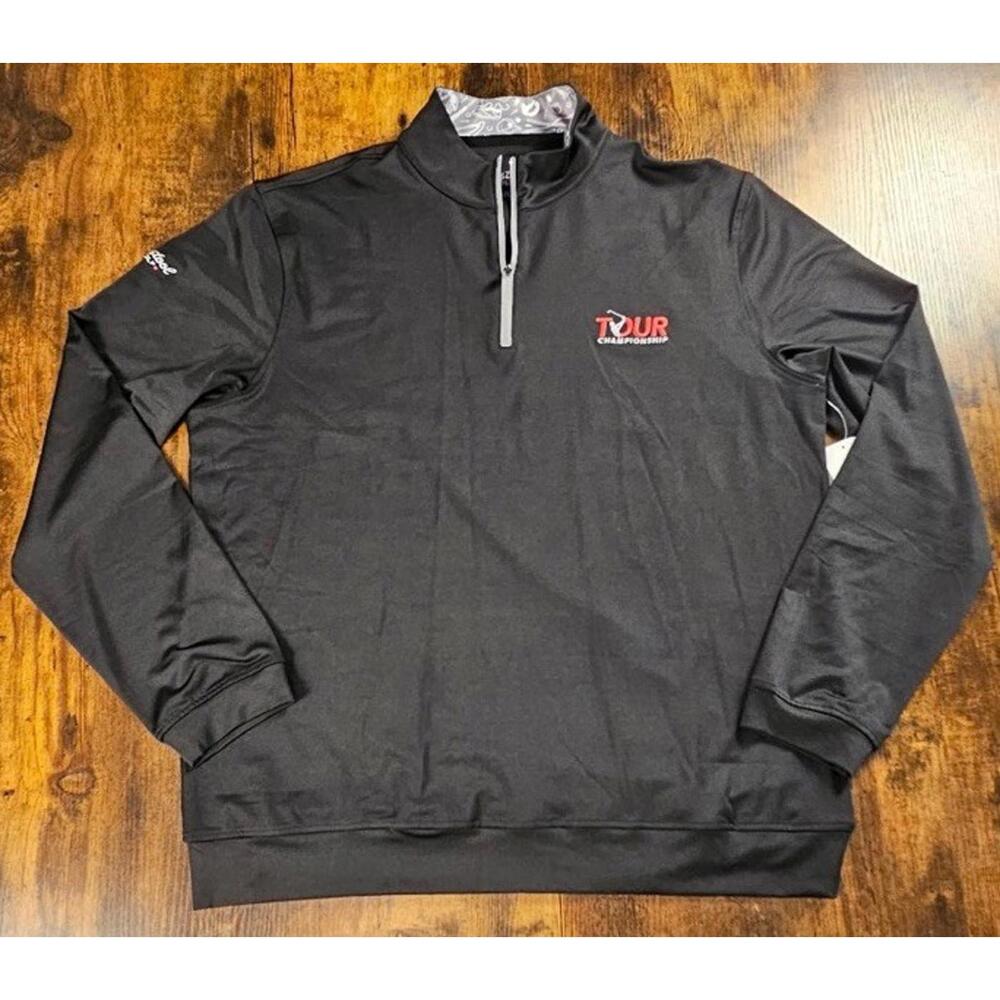 Barstool Golf Men's The Tour Championship 1/4 Pullover Black Size‎ Medium NWT